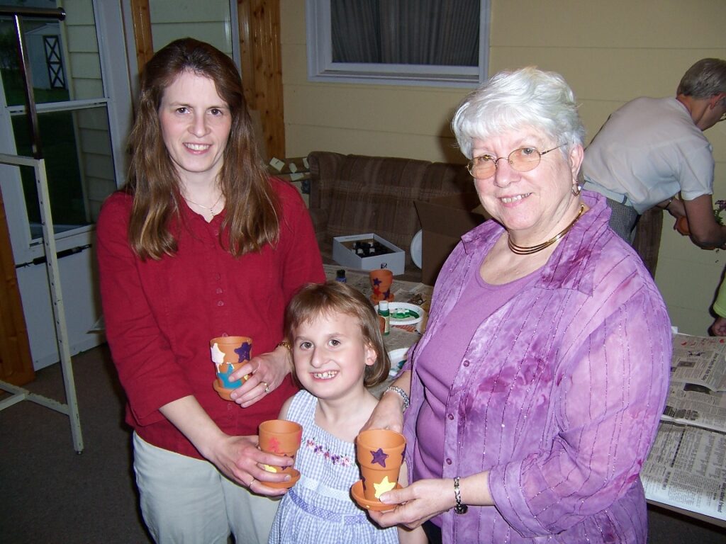 Mom, Rachel, and Grandma