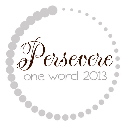 Persevere: One Word 2013
