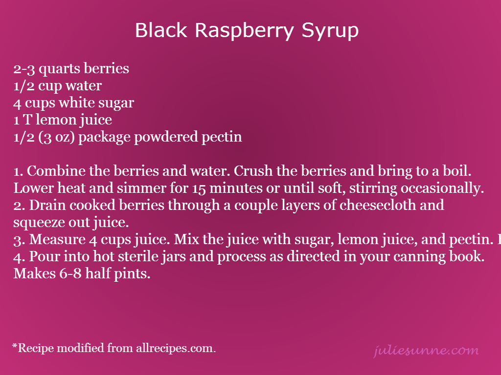 Black Raspberry Syrup Recipe-