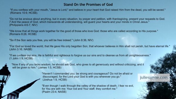 Stand on God's promises for better or worse