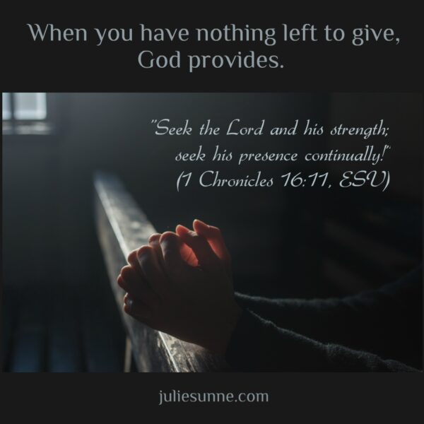 nothing left God provides