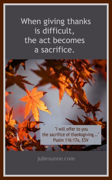 sacrifice of thanksgiving