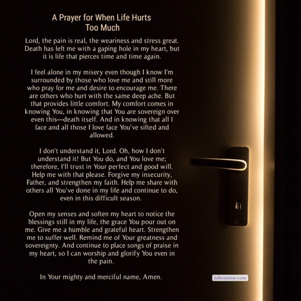 prayer for when life hurts