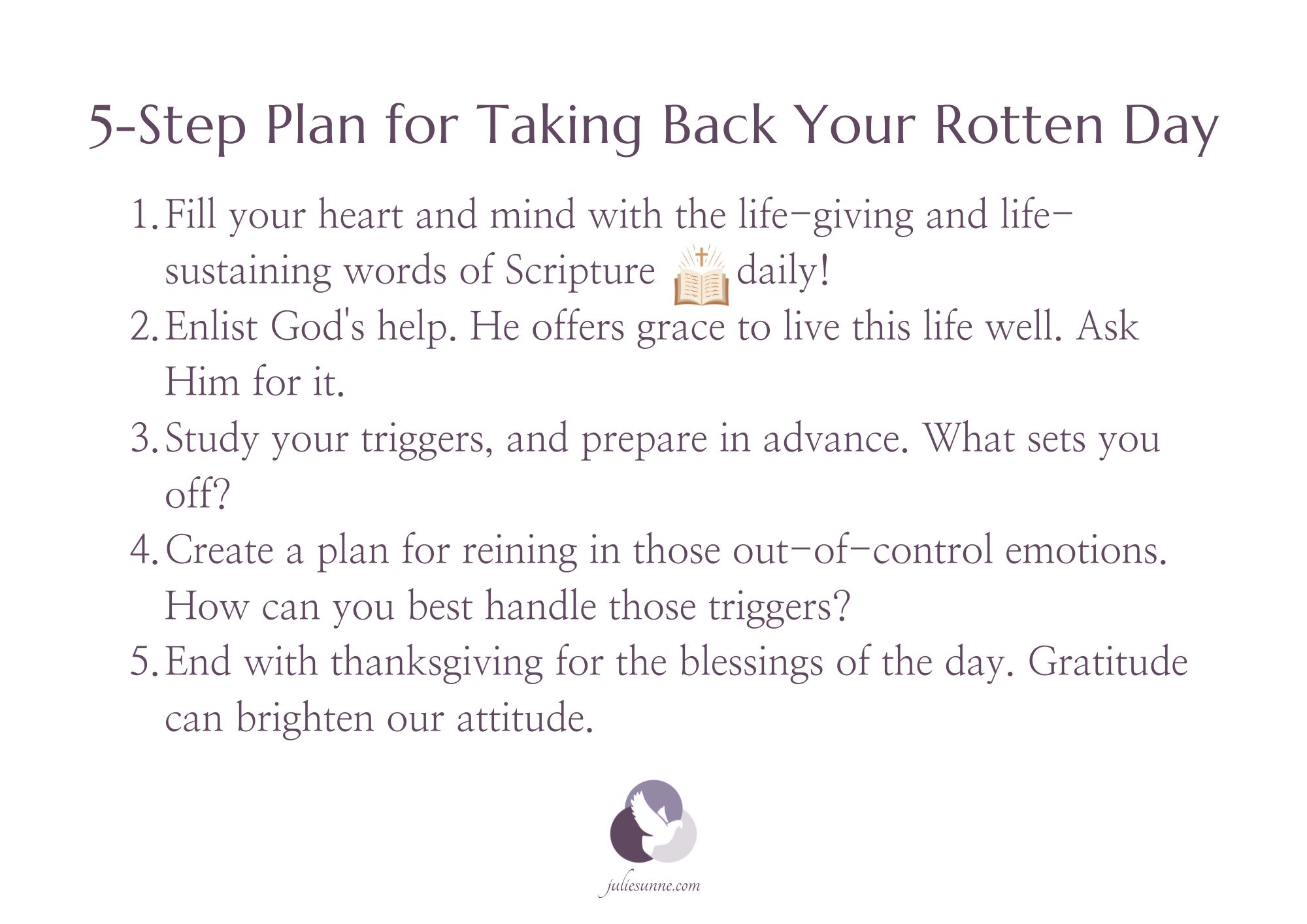 5 steps for taking back your rotten day