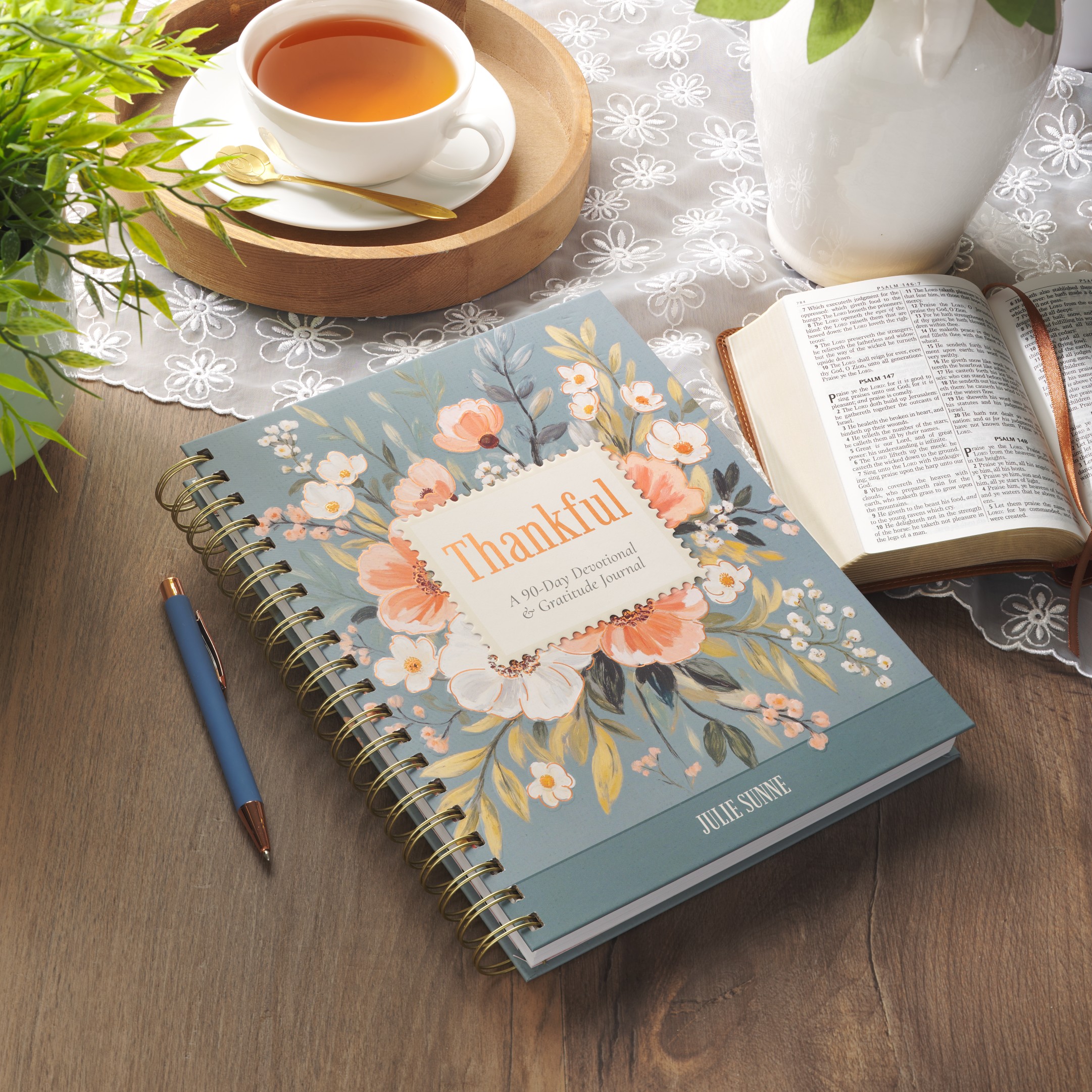 thankful, devotional and gratitude journal